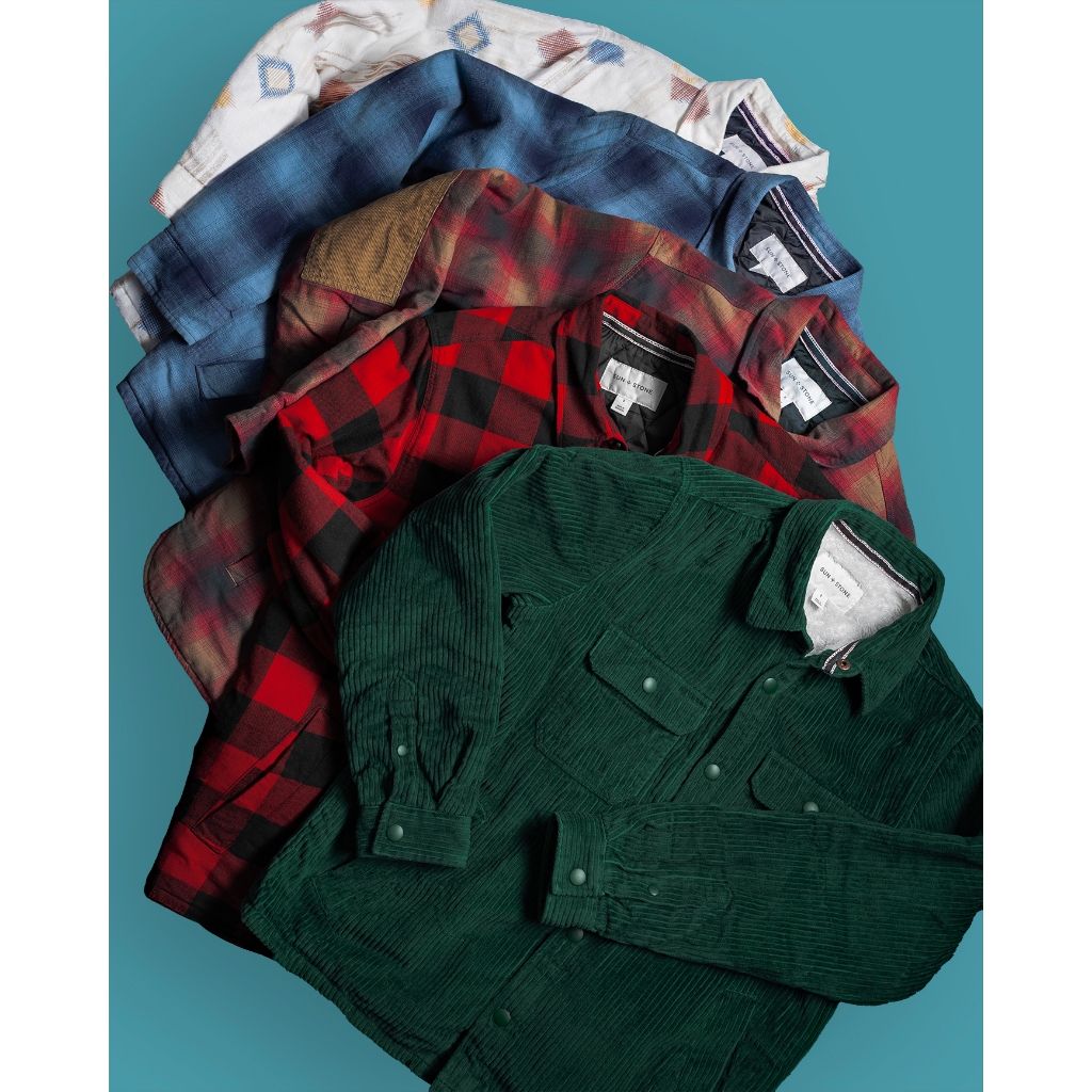 Flannel & Sherpa Lined Jacket Pria