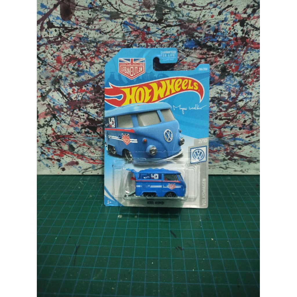 HOTWHEELS KOOL KOMBI URBAN OUTLAW BIRU (US CARD)