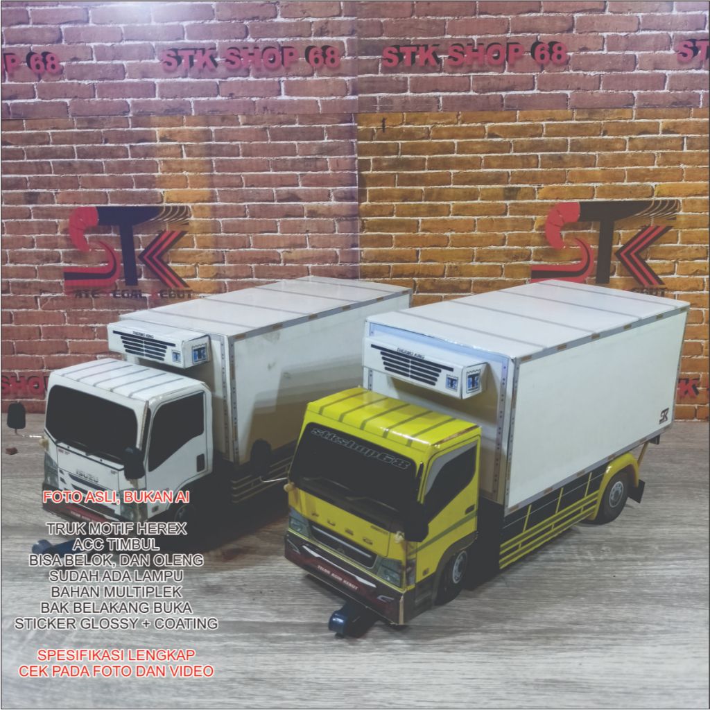STKSHOP68 MINIATUR TRUK BOX CANTER NMR MOTIF HEREX