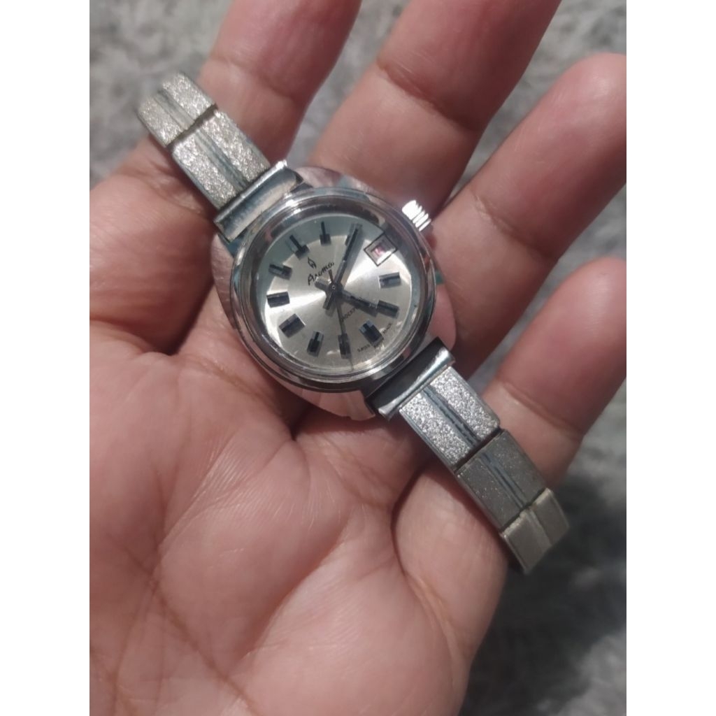 jam tangan ori by Aroma Swiss made movt shockproof manual winding