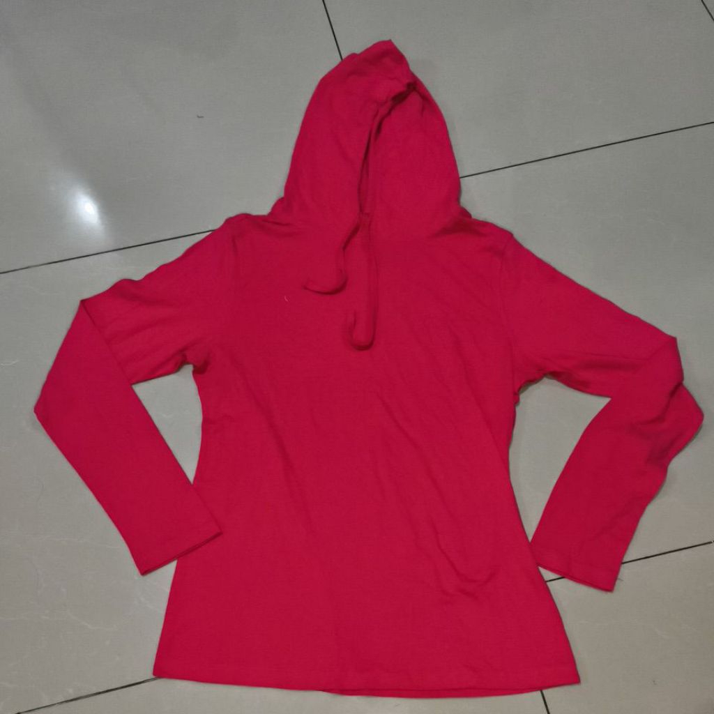 Hoodie lengan panjang kaos katun wanita