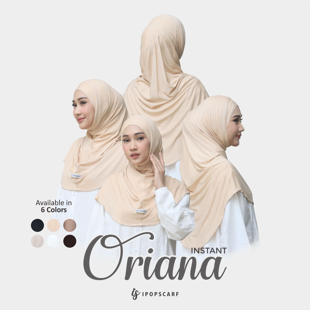 Oriana Instant Bergo Ipopscarf | Hijab Instan Rayon Kaos Nyaman & Ringan