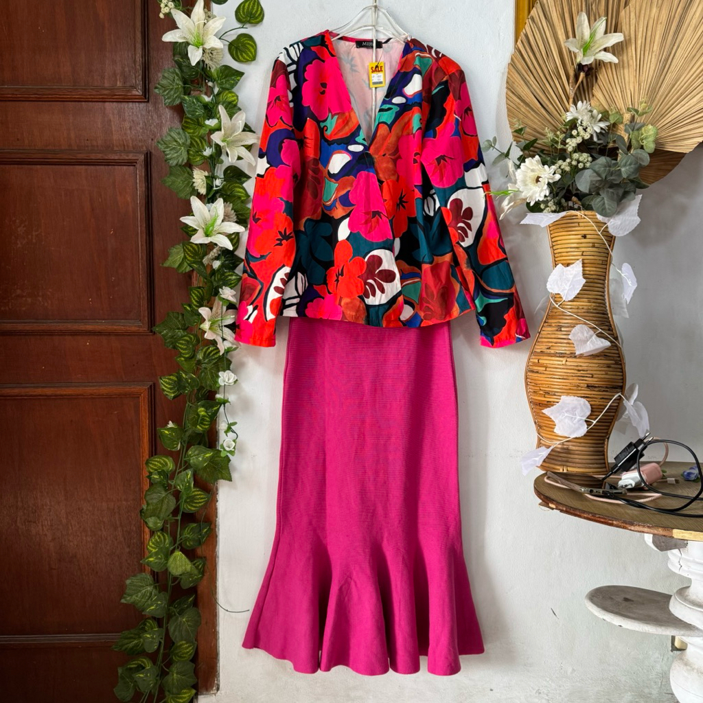 Set Blouse Rok Mermaid Fuschia