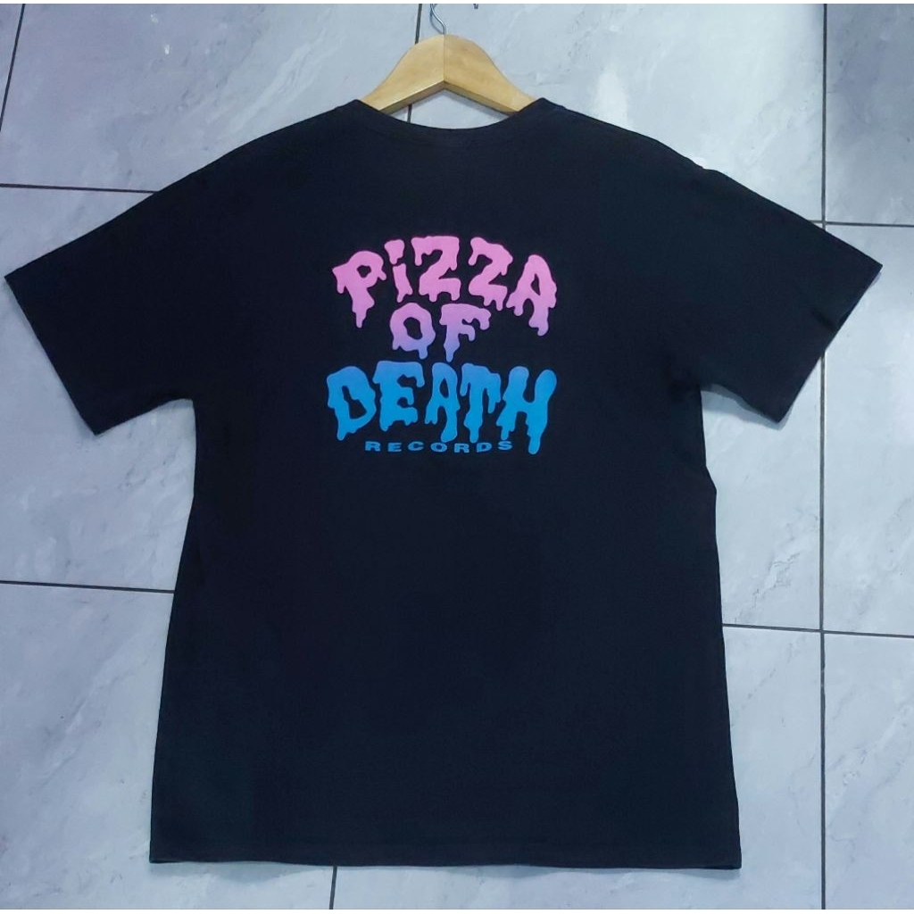 PIZZA OF DEATH THREE TIDES TATTOO OSAKA JAPAN ELECTRIC SANITARY T-SHIRT ANVIL PIZZA OF DEATH KAOS PI