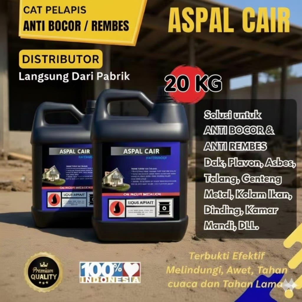 aspal cair 20 kg - aspal cair waterproof anti rembes & bocor