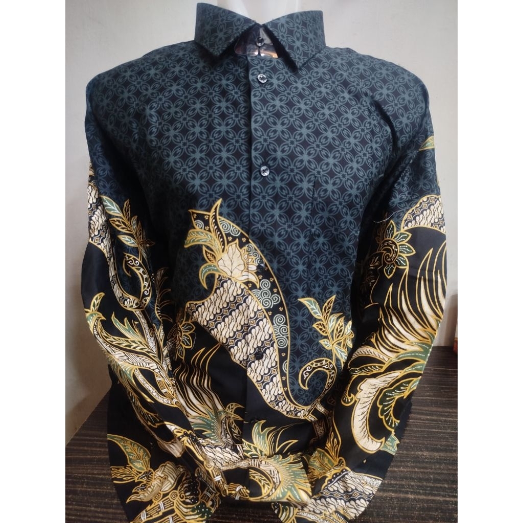 Alisan Batik Lengan Panjang Slimfit Super Jumbo