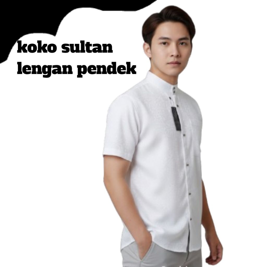 kenko kemeja koko sultan embos lengan pendek