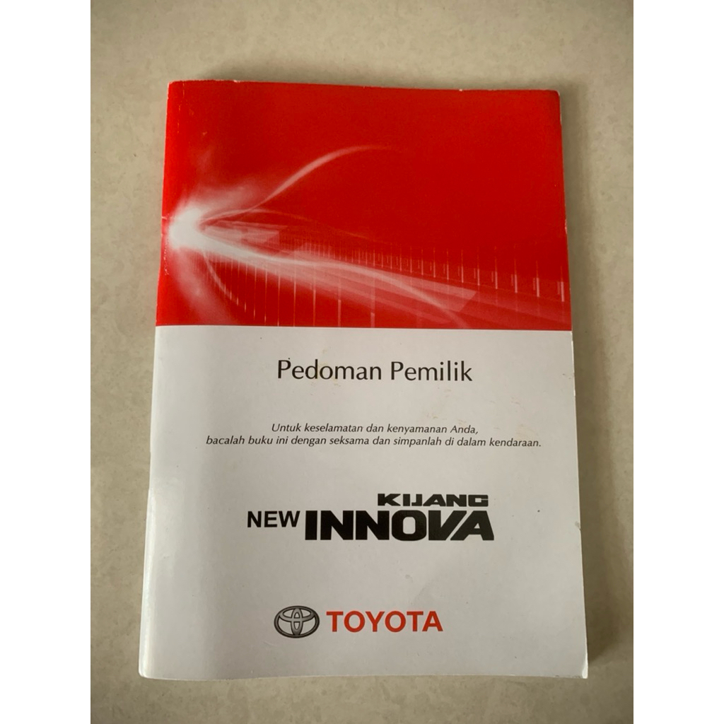 Manual book / buku pedoman kijang innova reborn