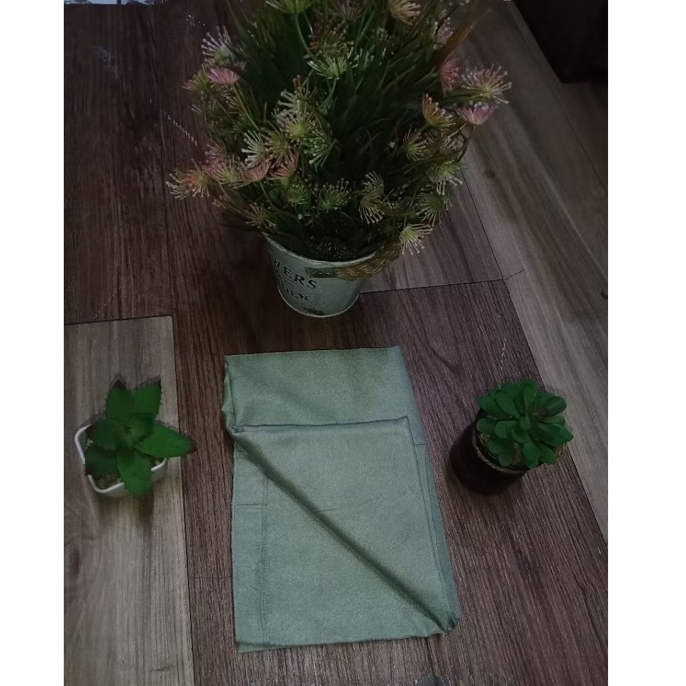 HIJAB SEGIEMPAT PARIS VOAL/KATUN PREMIUM_SAGE