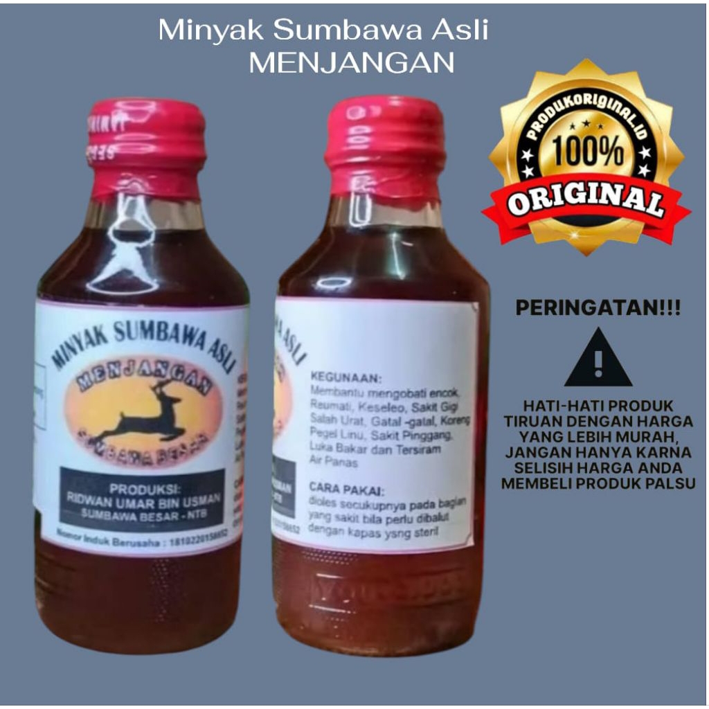 MINYAK SUMBAWA ASLI CAP MENJANGAN 140 ml