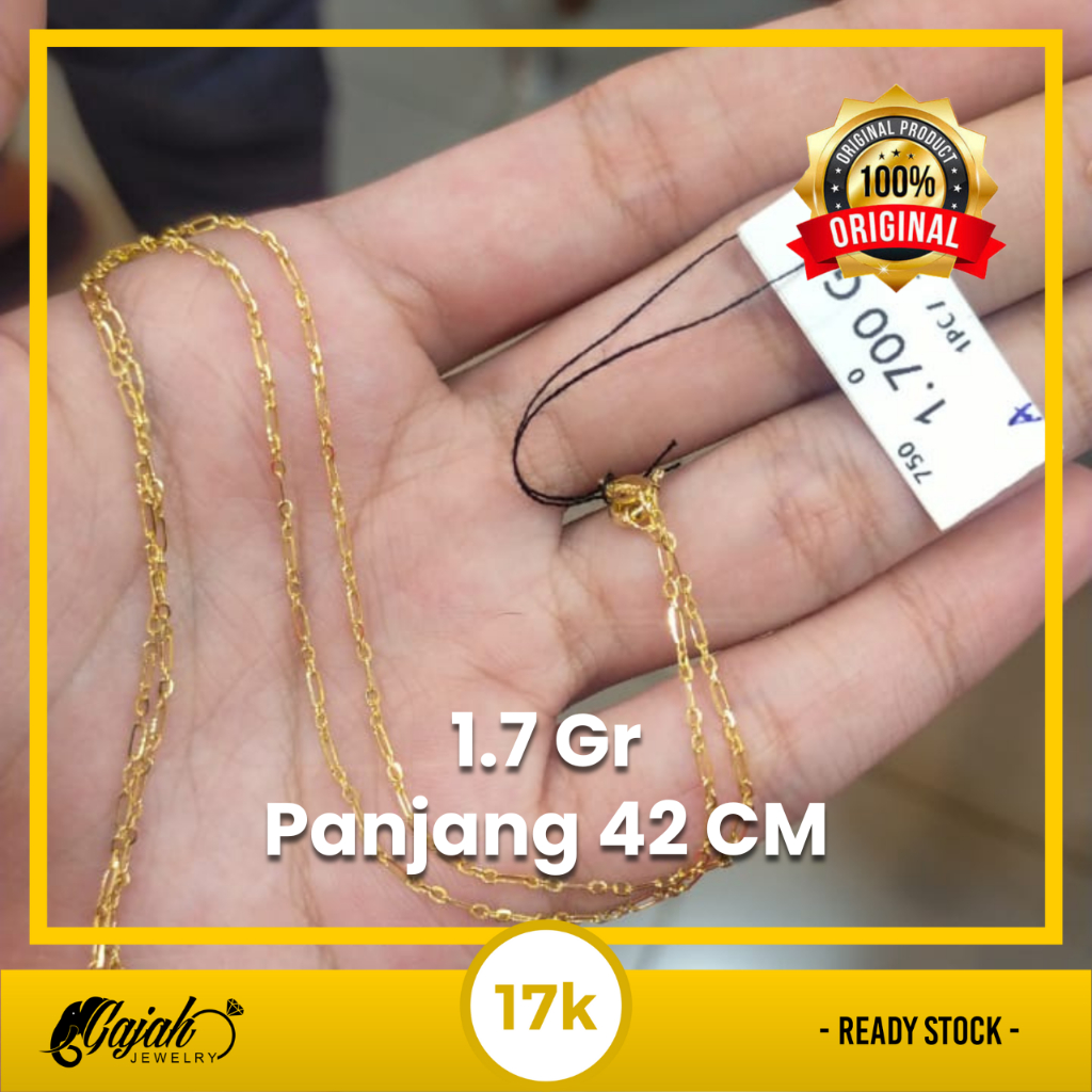 Kalung Emas 17K - Toko Emas Gajah - 1.7 Gram