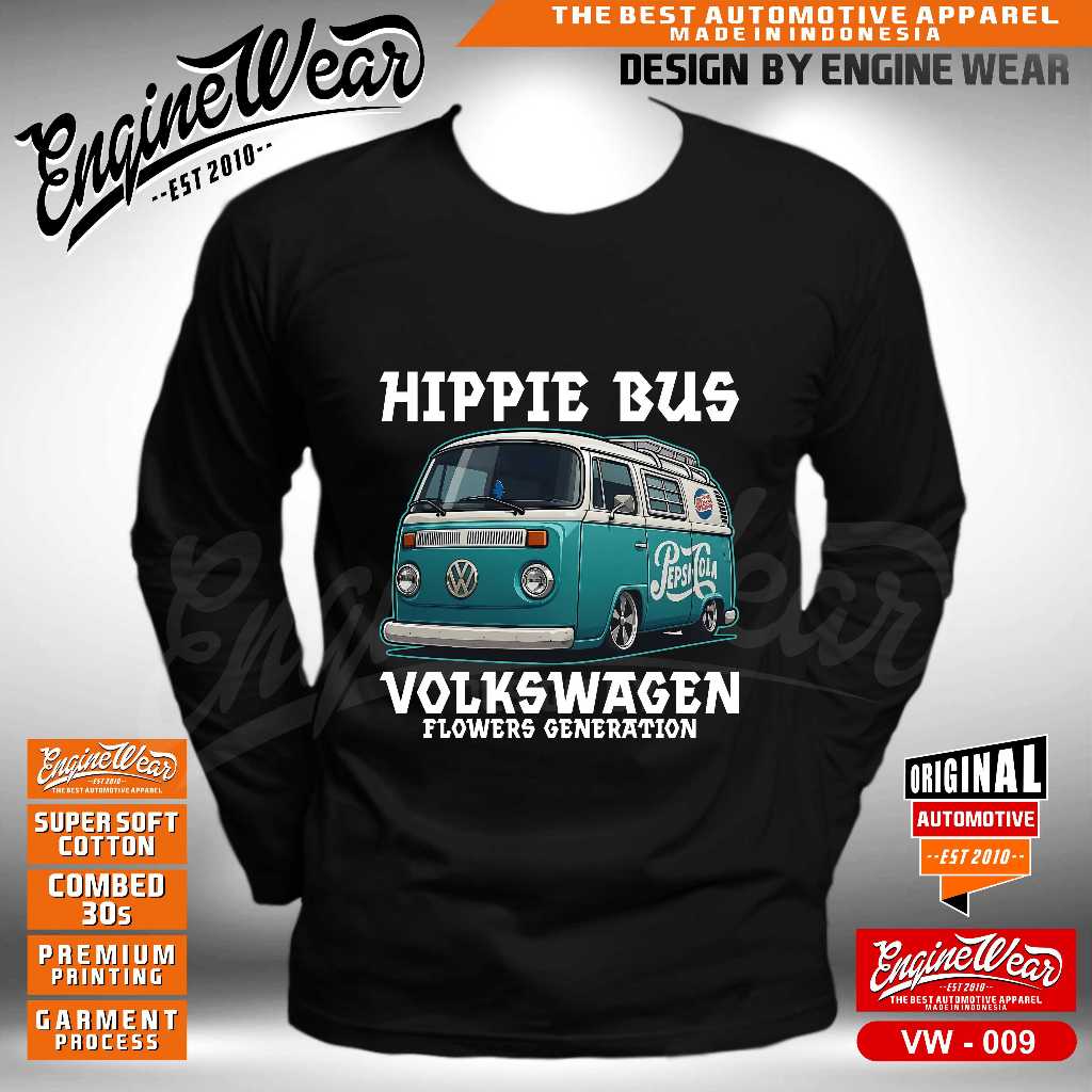 Tshirt VW volkswagen beetle kaos vw combi volks wagen buzz baju otomotif VW009T