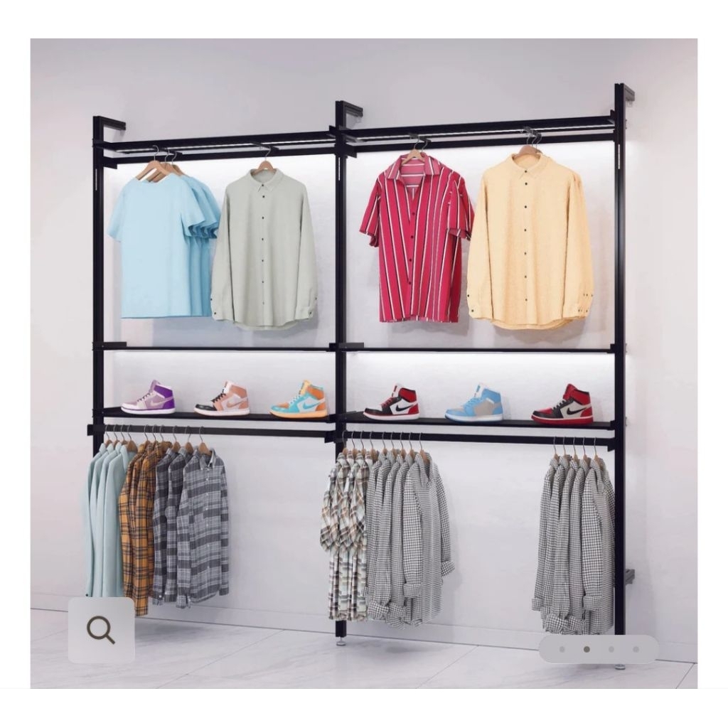 Rak Baju Distro Industrial Rak Baju Distro Olahraga Rak Baju Dinding