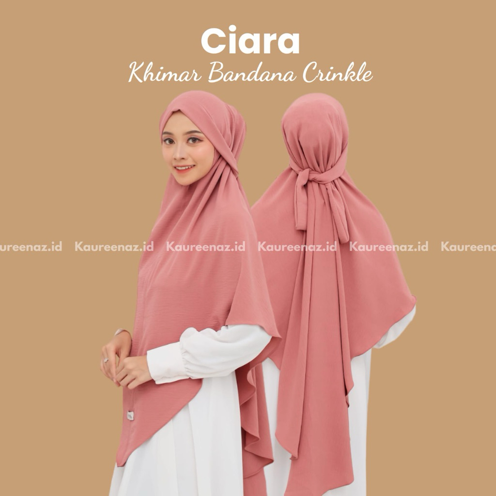 KAUREENAZ.ID Ciara Khimar Bandana Original Zayyan.Hijab 100x125cm