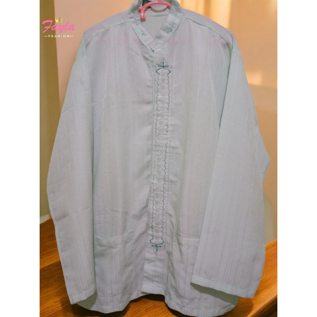 Kemeja Koko Laki-laki Warna Hijau mint