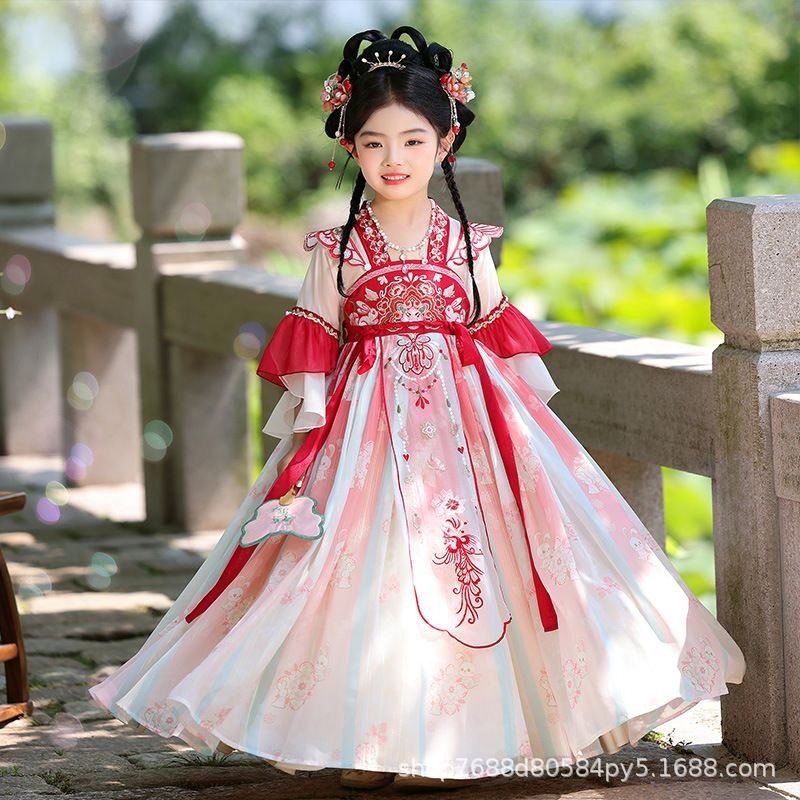 DRESS CHEONGSAM ANAK PEREMPUAN BAJU HANFU ANAK CEWEK KOSTUM IMLEK IMPORT