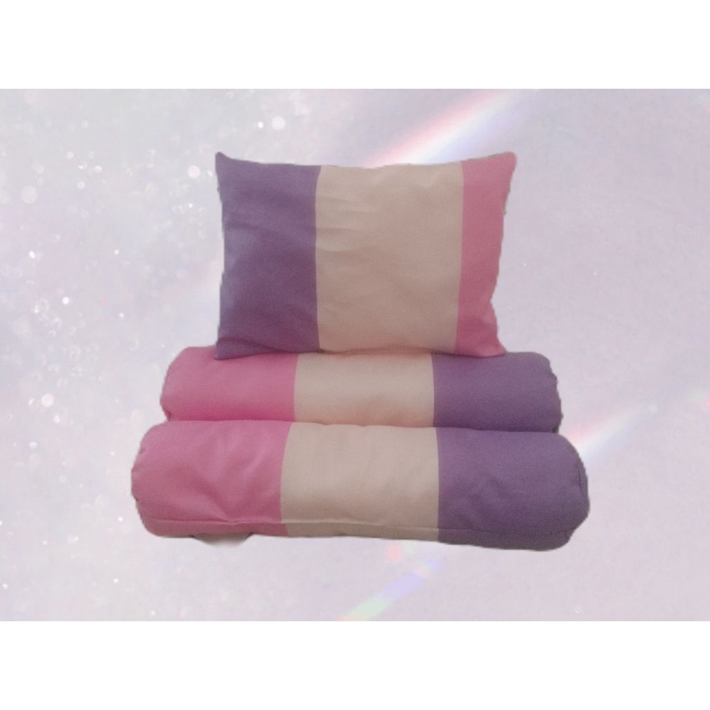 Bantal Bayi Set Guling Dacron | Bantal Tidur Bayi + 2 Guling Lembut
