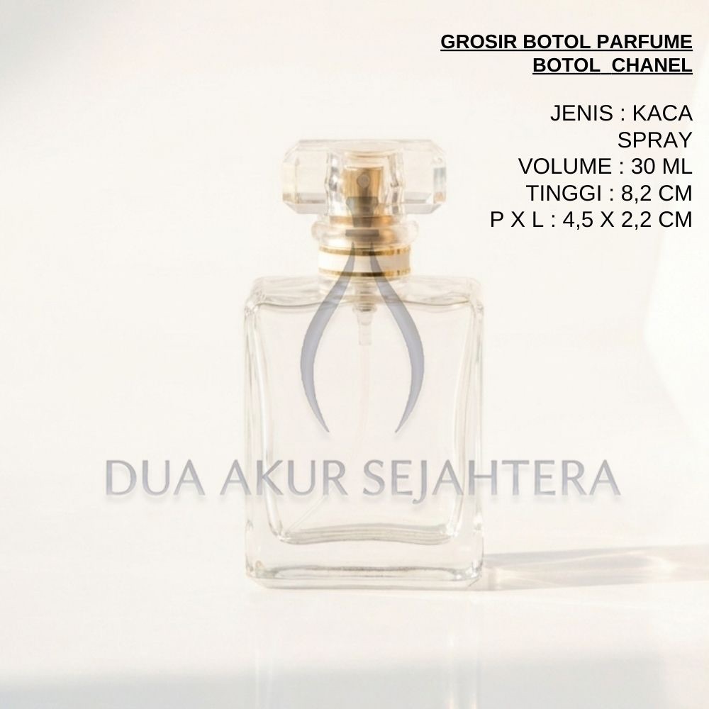 Botol Parfum Chanel 30ML Ring Gold Semi Press - Botol Chanel Semi Press - Press - Drat 30ML - Botol 