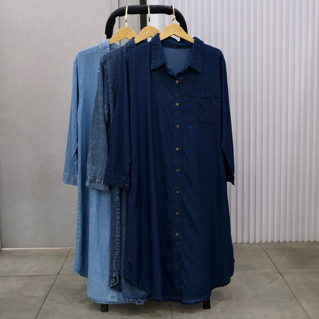 Mera Dress Denim Muslim Wanita
