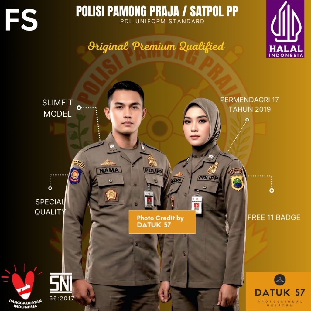 [FULL SET] Original Premium by Datuk 57 : Seragam Kemeja Atasan Bawahan Celana PDL 1 PDL 2 Pakaian D