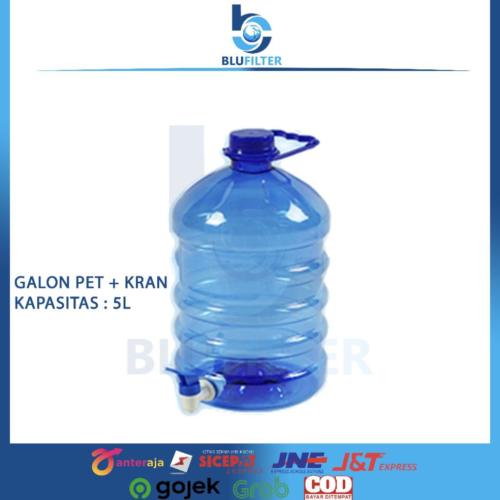 GALON PETT KRAN 5 LITER BPA FREE / GALON KOSONG BPA FEE KECIL 5 LITER KRAN