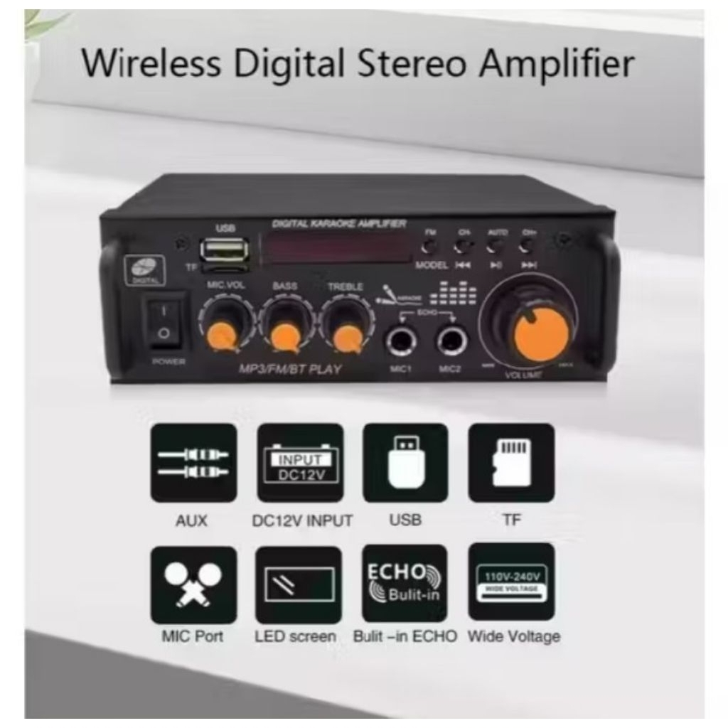 SESUAI FOTO AMPLIFIER BLUETOOTH 600 WATT FLECO 296 ORIGINAL