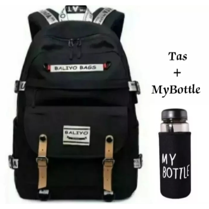 Tas Ransel Anak Perempuan - Desain Kekinian, Bahan Kanvas, Warna Hitam as Ransel Backpack Anak Perem