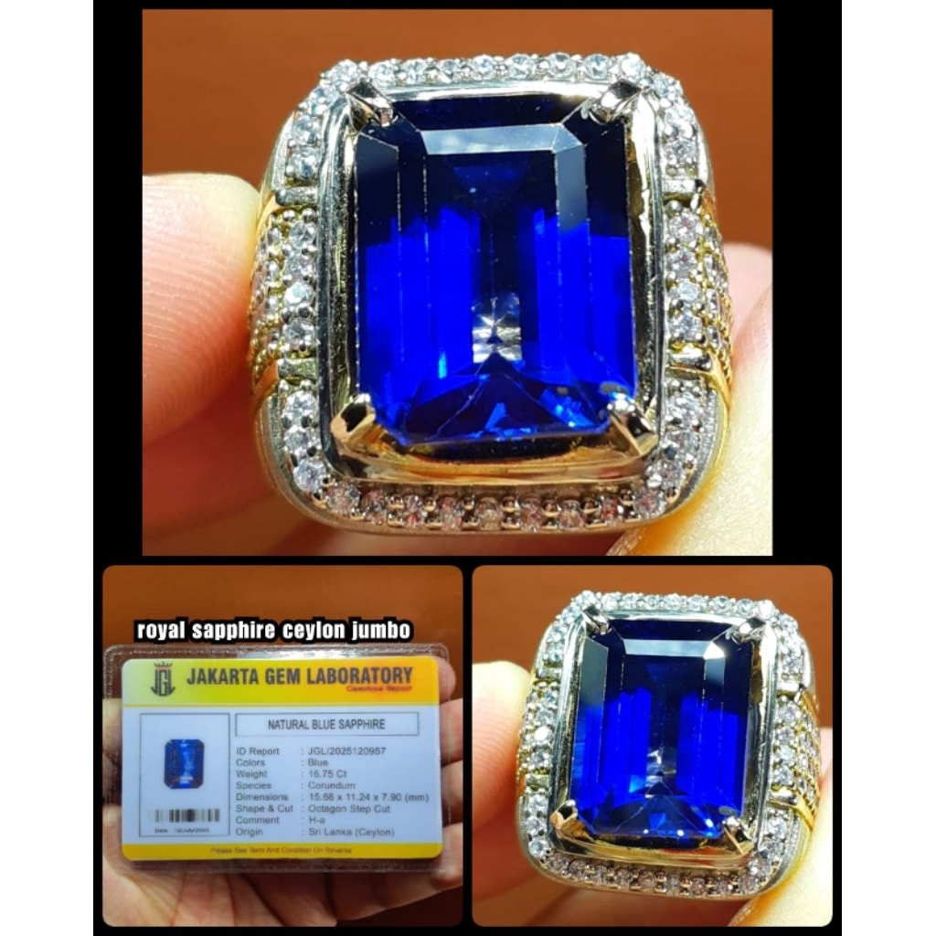 permata sapphire srilanka royal blue super jumbo ya