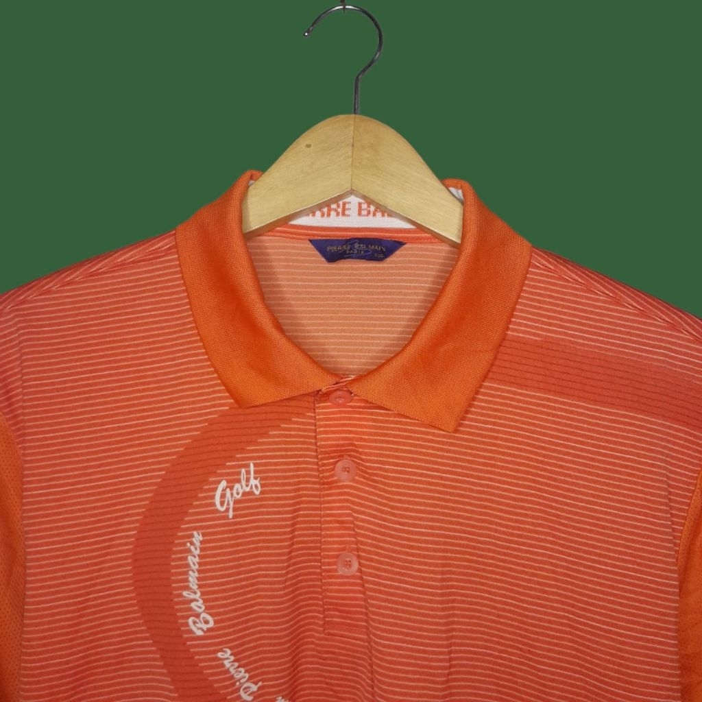 PIERRE BALMAIN GOLF Kaos Kerah Dri Fit Olahraga Pria, Atasan Olahraga Pria