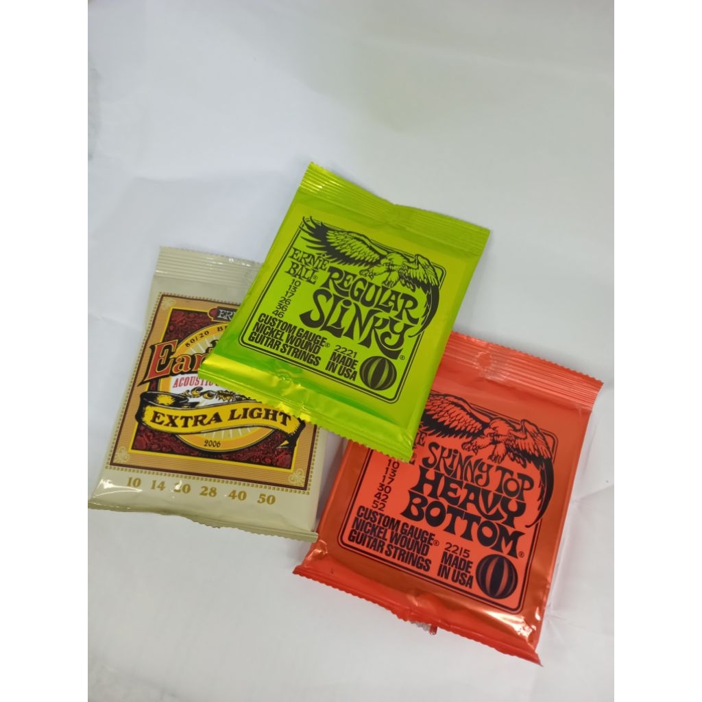 Senar Gitar Ernie Ball / Ernie Ball Regular Slinky Ukuran 10 / Ernie Ball Skinny Top Heavy Bottom Uk