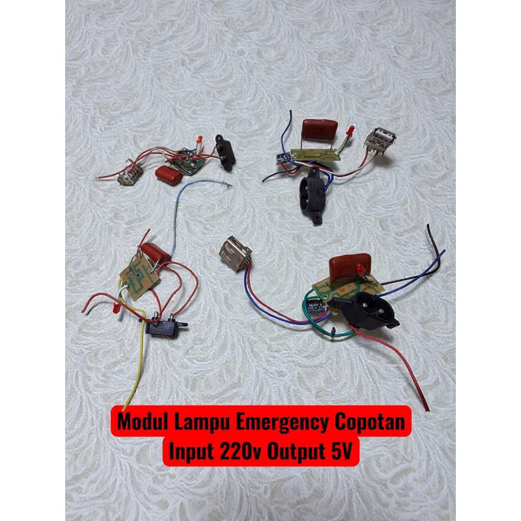 TERMURAH MODUL MODULE LAMPU EMERGENCY COPOTAN PCB LAMPU EMERGENCY INPUT AC 220V TO DC 5V OUTPUT