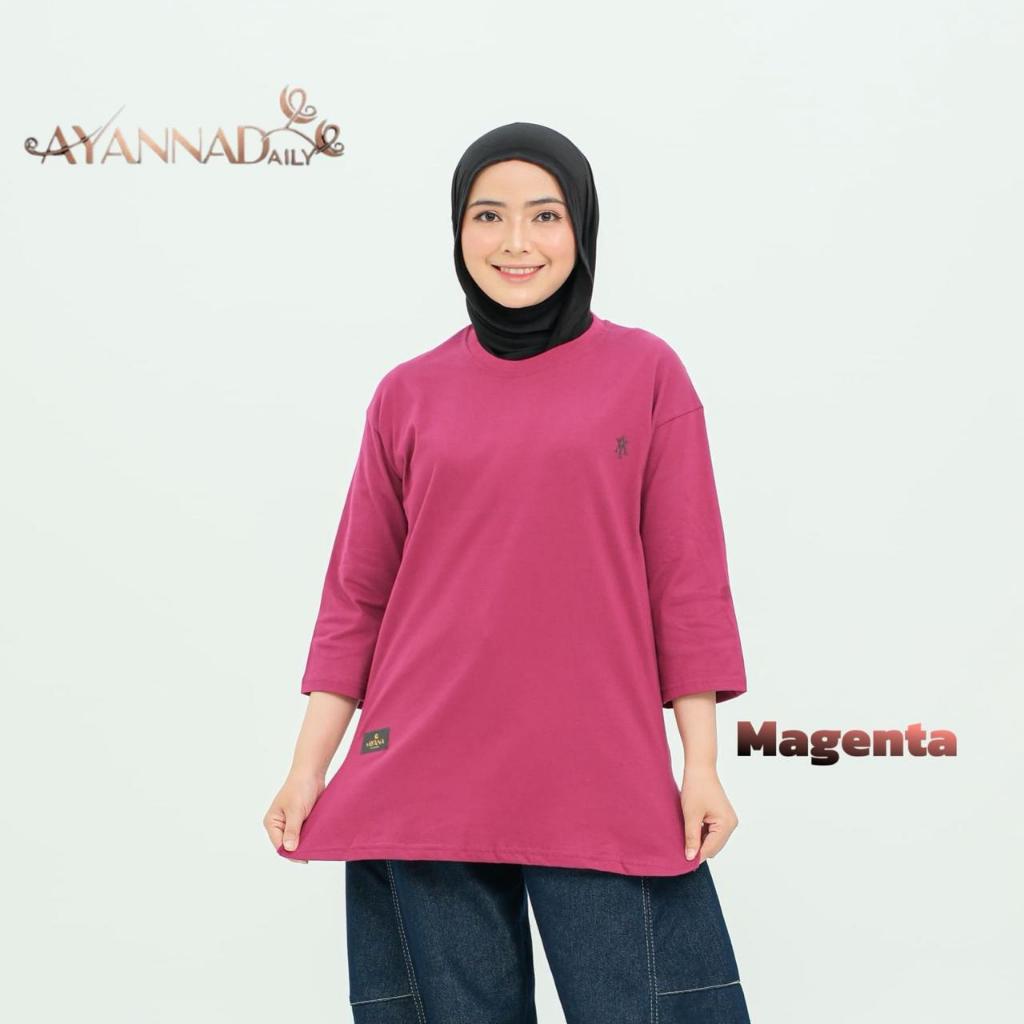 Kaos Oversize Semi Tunik Lengan 7/8