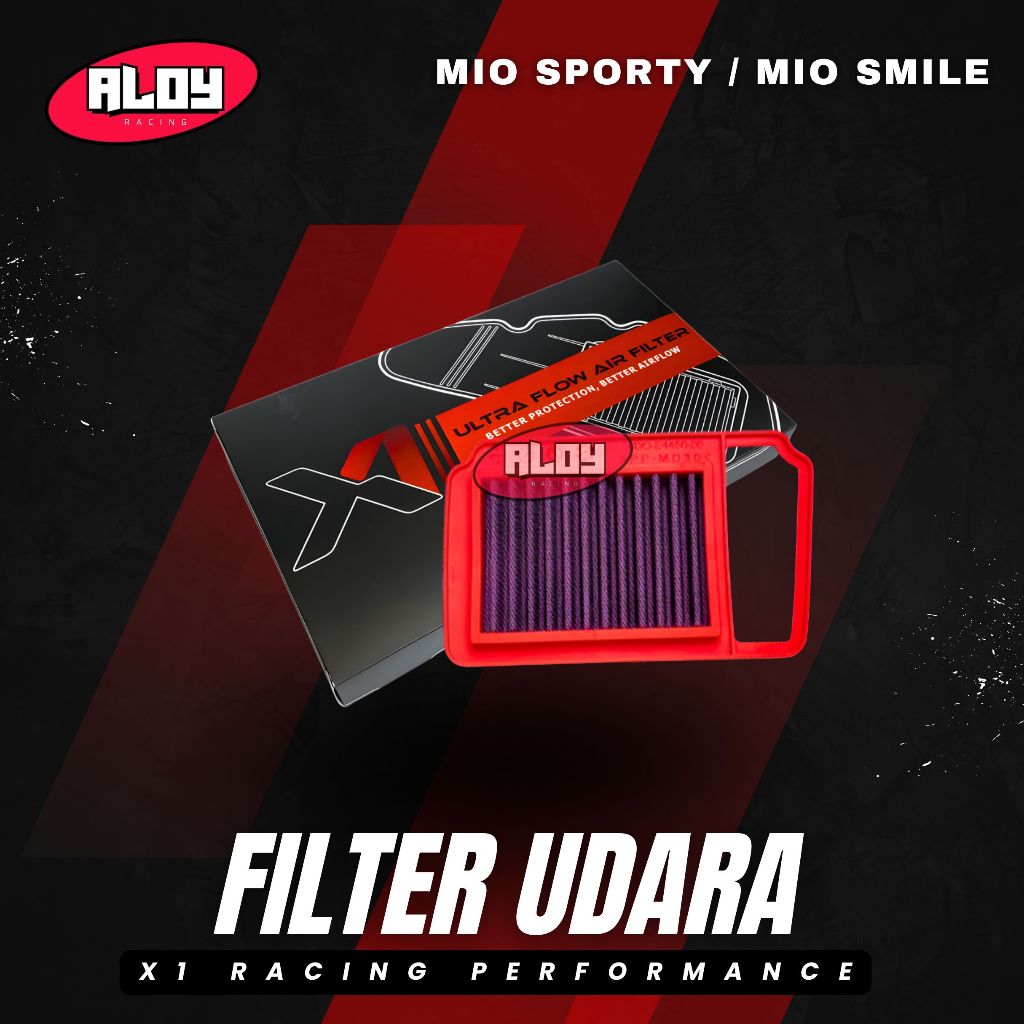 MIO SPORTY-FILTER UDARA HYBRID MIO SMILE FILTER UDARA RACING - MIO SPORTY - MIO SMILE - X1 RACING