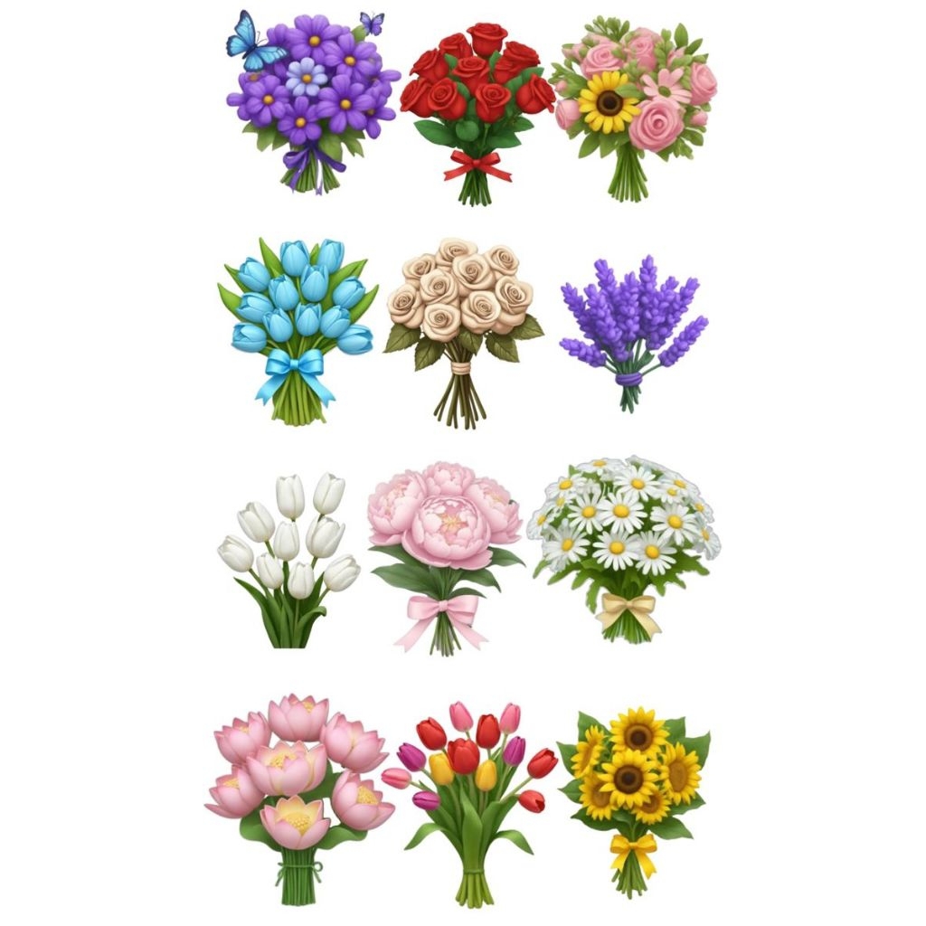 stiker bunga buket,stiker bunga,stiker hp,laptop,tambler,gelas,stiker helm,stiker tempel,stiker buku