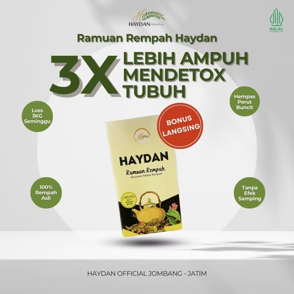 Teh Detox | Ramuan Rempah Haydan | DIET + HAID LANCAR | Detoks | JSR | Teh Celup Rempah | Imunitas