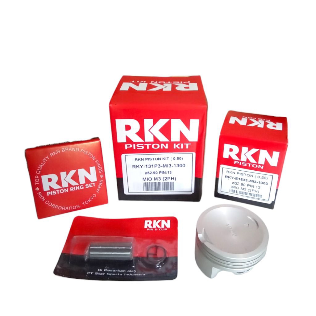 PISTON SEHER KIT MIO M3 MIO Z MIO S SOUL GT 125 FREEGO RKN RIKEN OVERSIZE STD-100 RKN ORIGINAL