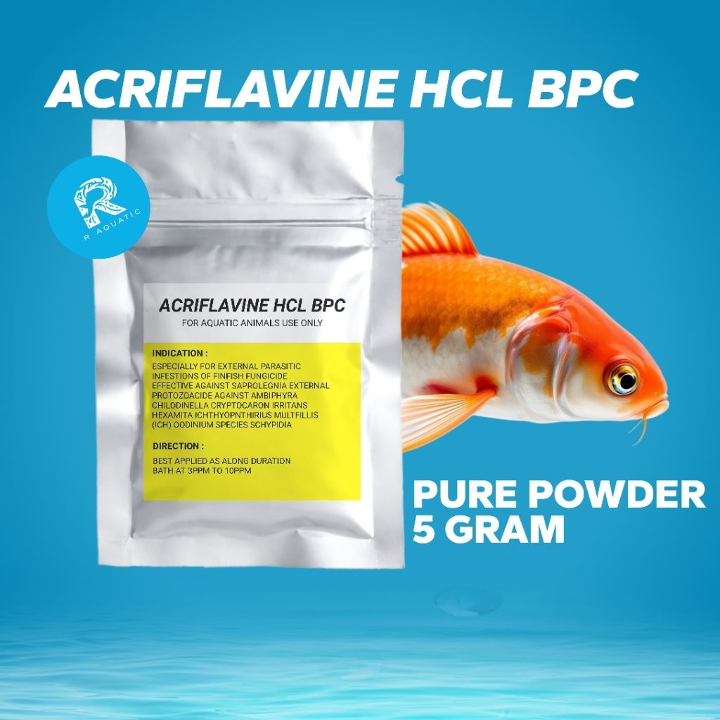 acriflavine hcl bpc bubuk 5gram obat kuning ikan