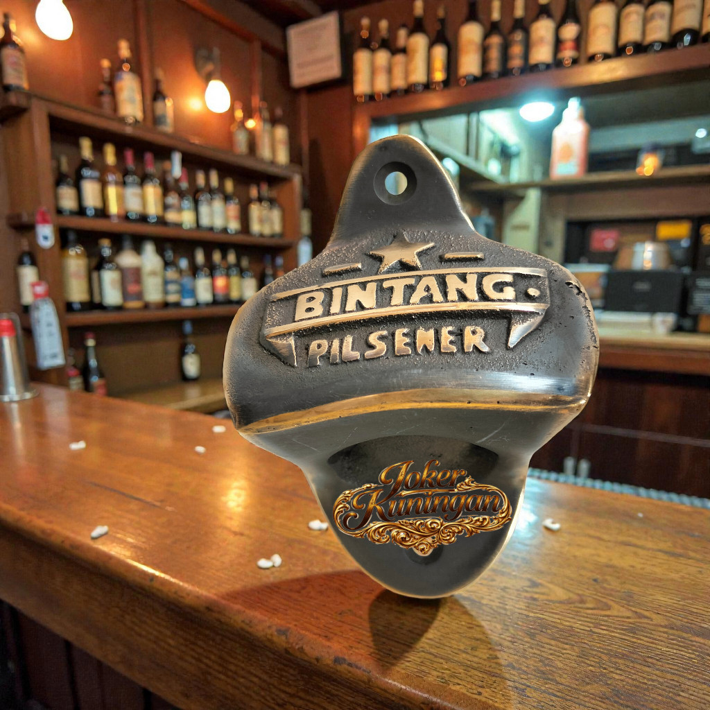 Pembuka Botol Kuningan Bottle Cap Opener Bir Bintang