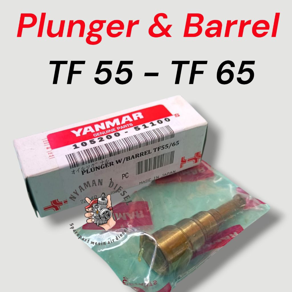 Plunger W/Barrel TF55 - TF65 // Plunger Assy Mesin Yanmar Barrel Pump TF55-TF65