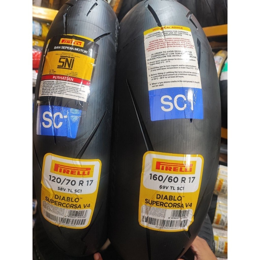 [READY COD] BAN PIRELLI 120/70-17, 160/60-17 DIABLO SUPER CORSA V4 IMPORT Ban Motor CBR 250, NINJA 2