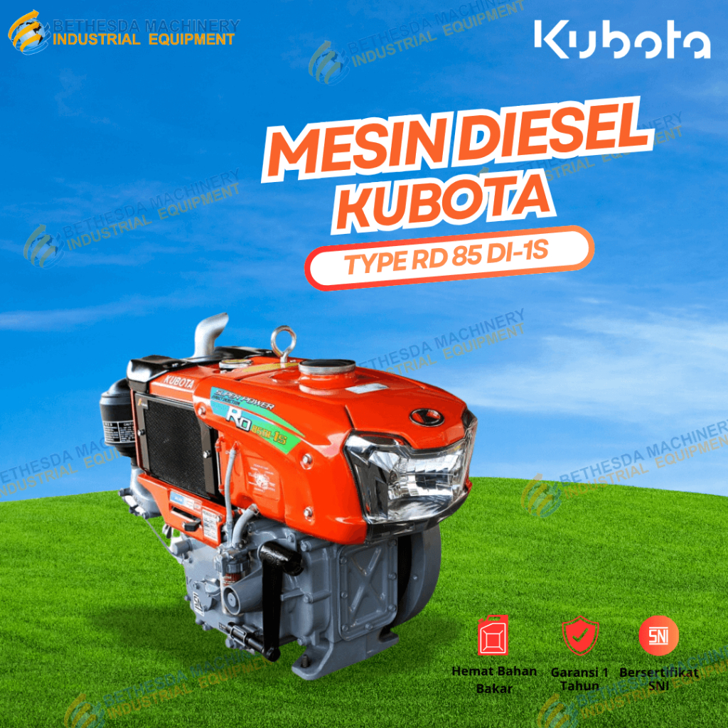 Mesin Penggerak Diesel 8.5 HP / 8.5 PK Kubota RD 85 DI-1S Lampu
