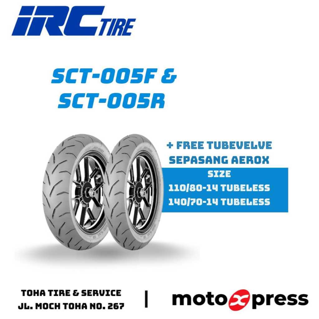 Sepasang Ban Motor IRC AEROX Tubeless