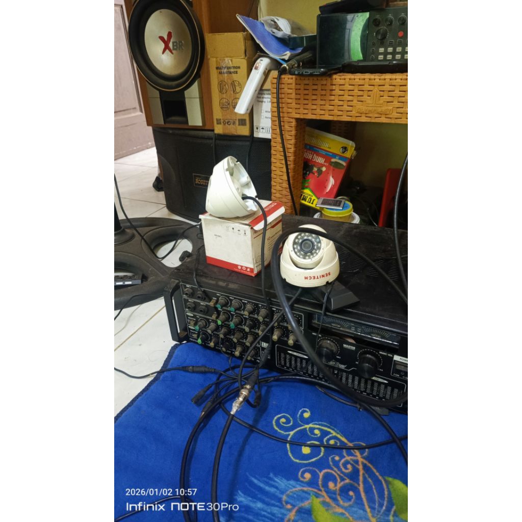 DVR Senitech 4 Channel & cctv 3mp, hardisk 1 tera