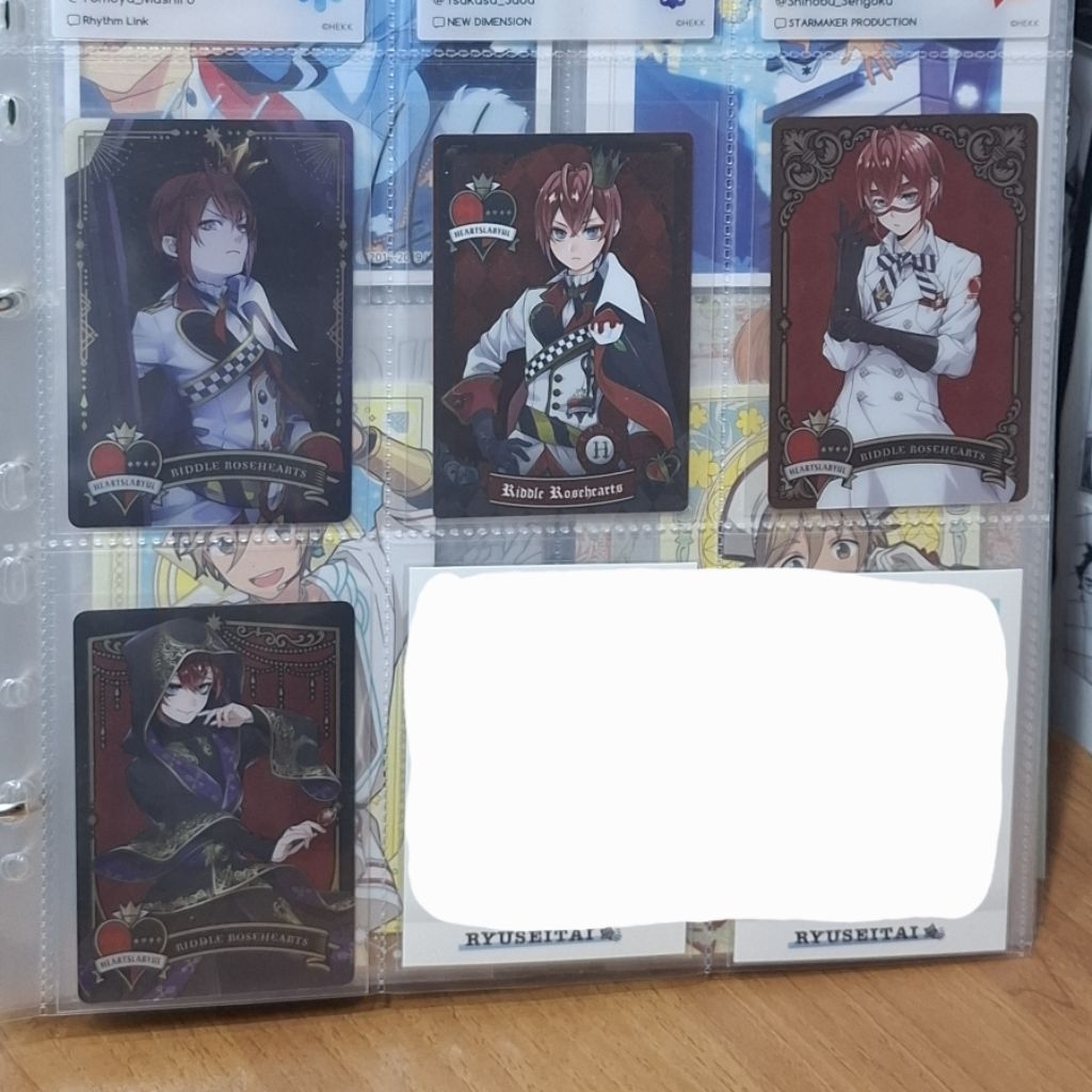 twisted wonderland riddle rosehearts wafer card metal card