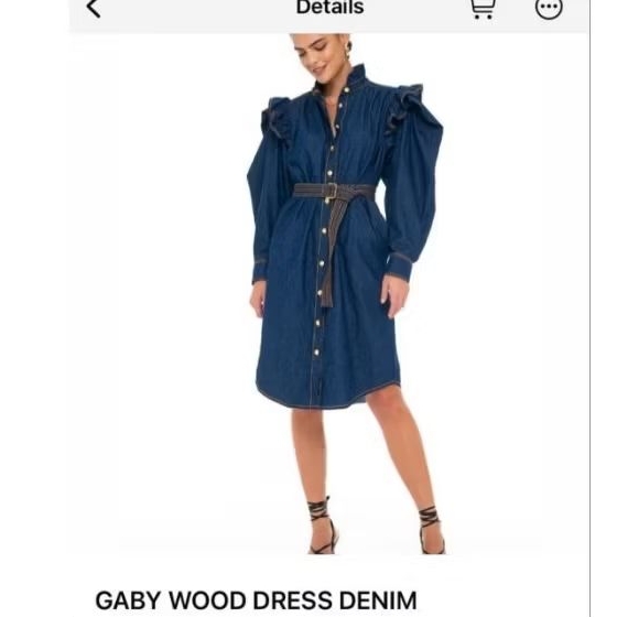 New - The Story Of - Gaby Wood Dress Denim size 8 - Dress Wanita