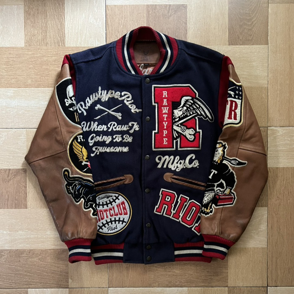 JAKET VARSITY RAWTYPE RIOT RTR LEGENDARY 3 SIZE M