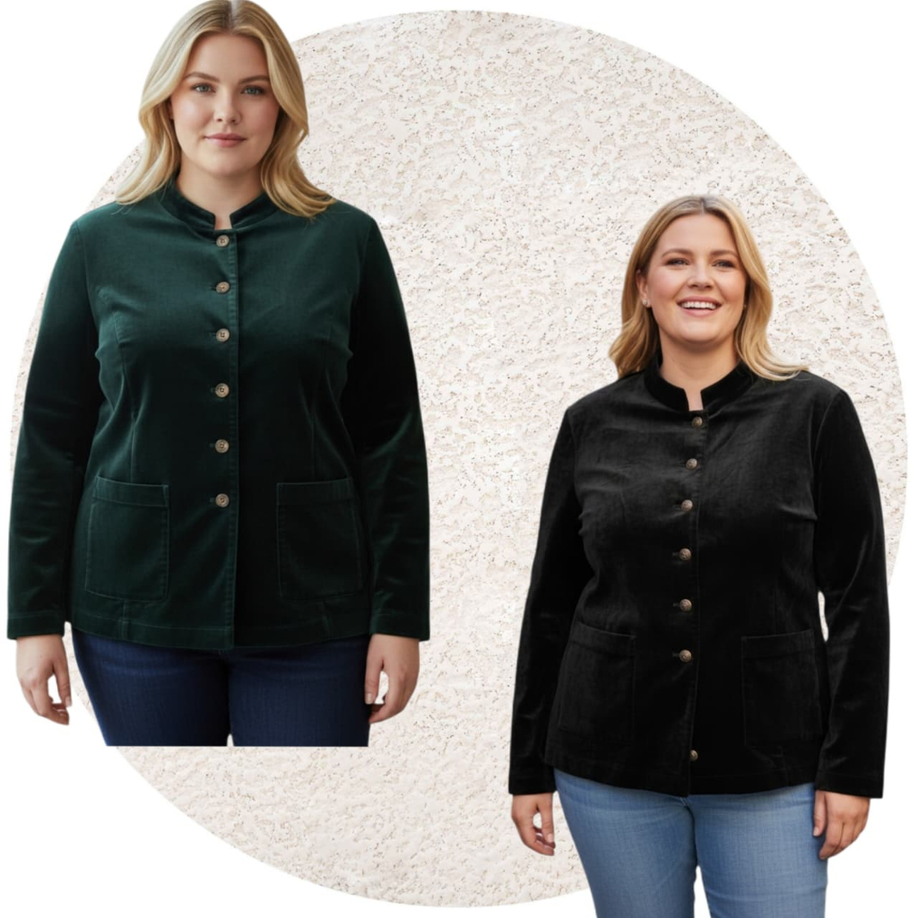 Jacket J. Jill Velveteen-Stretch Military Jacket