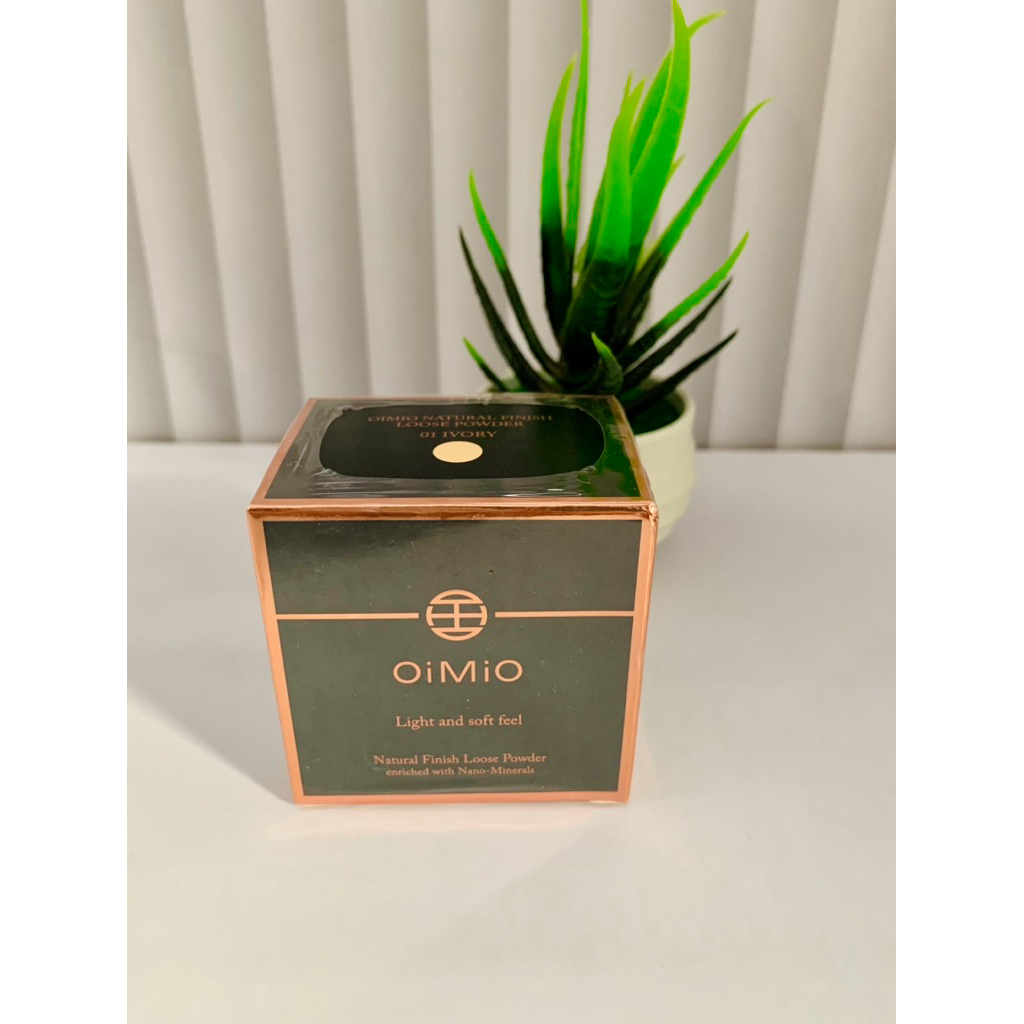 OiMio Bedak Tabur Oimio Natural Finish Loose Powder 01 Ivory Light and Soft Feel Enriched with Nano-