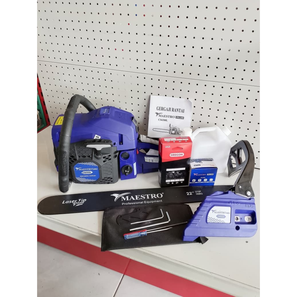 CAINSAW MAESTRO +PLUS CS6500L - SENSO MENSIN GERGAJI KAYU MAESTRO BAR 22 INCH