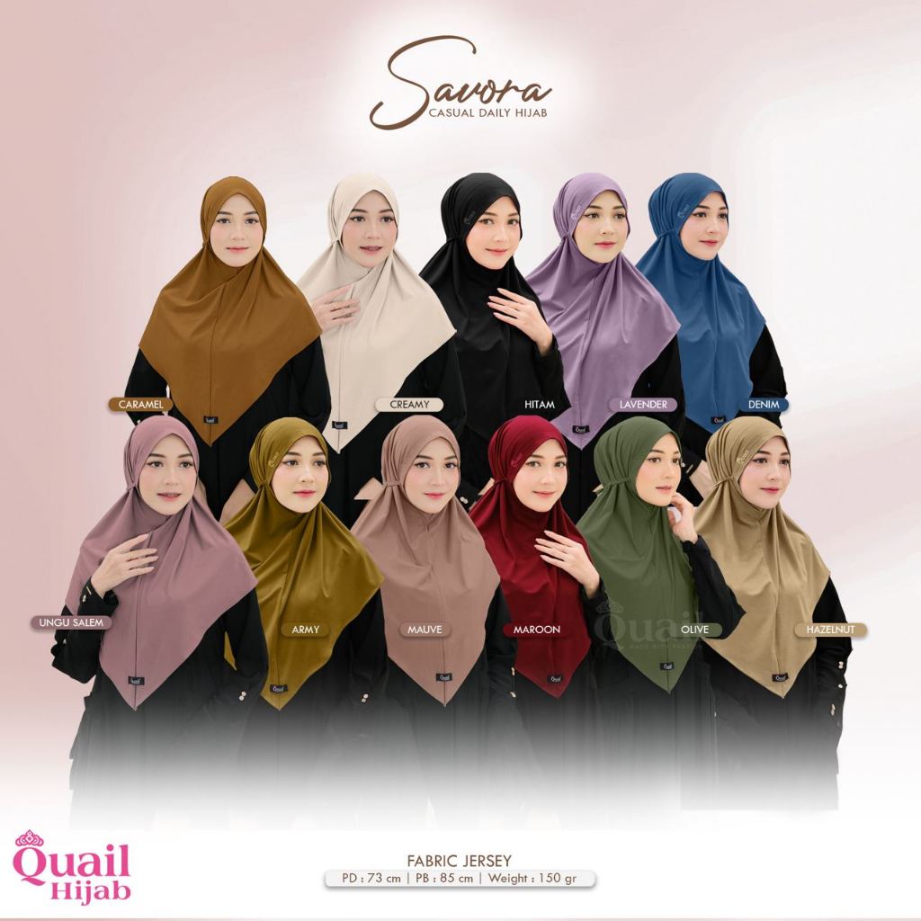 Savora Daily Hijab Original Quail Hijab Daily Hijab Quail Savora Quail Luna.idn